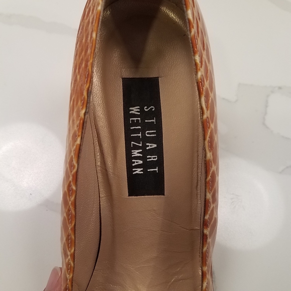 Vintage Stuart Weitzman Yellow Leather Heels Size 10 - Picture 12 of 13